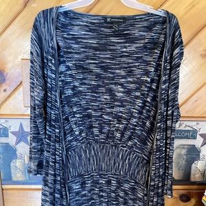 INC long blue cardigan